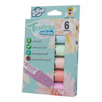Tempera solida pastel