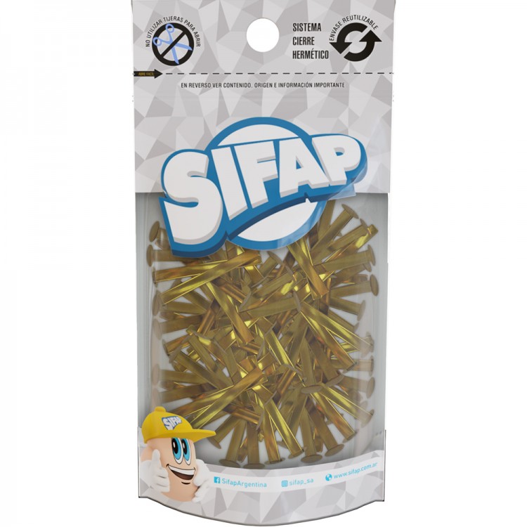 Broches dorados n4 x 100u (19 mm) doy pack