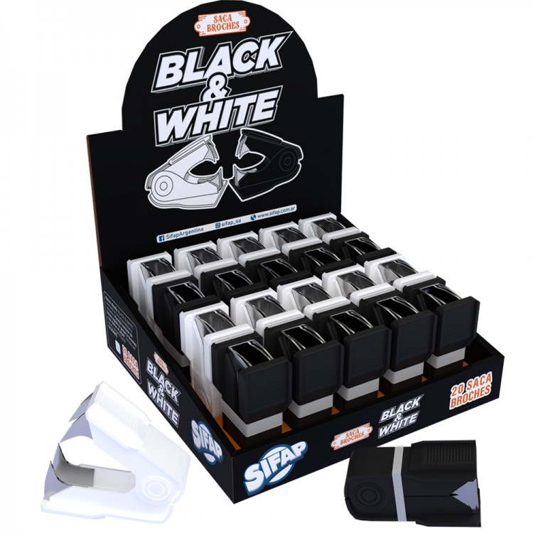 Saca broches black & white